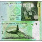 Tonga - P-37b -  Cédula de 1 Pa'anga 2009 - Rei Tpou V - Flor de Estampa - Oceânia
