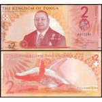 Tonga - P-50a -  Cédula de 2 Pa'anga 2023 - Rei Tupou VI - Flor de Estampa - Oceânia