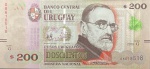 Uruguai - P-96b - Cédula de 200 Pesos 2019 P-96b Serie G  - Sob/FC - Valor cambiável R$ 30.00 - Uruguay - América