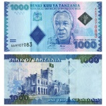 Tanzânia - Cédula de 1000 Shilingi 2010 - P41a - Flor de Estampa