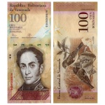 Venezuela - Cédula de 100 Bolivares Forte 2015 - P-93i - Rara - Simon Bolivar - Flor de Estampa
