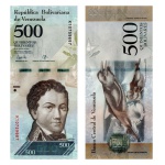 Venezuela - Cédula de 500 Bolivares Forte 2017 - P-94b - Francisco de Miranda - Flor de Estampa