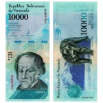 Venezuela - Cédula de 10.000 Bolivares Forte 2017 - P-98b - Simon Rodriguez - Flor de Estampa