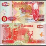 Zâmbia - P-37a - Cédula de 50 Kwacha 1992 Flor de Estampa - África
