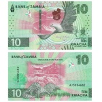 Zambia - Cédula de 10 Kwacha 2024 - P-62a - Hibrida - Flor de Estampa