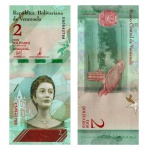 Venezuela - Cédula de 2 Bolivares Soberanos 2018 - P-101a - Josefa Camejo - Flor de Estampa