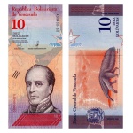Venezuela - Cédula de 10 Bolivares Soberanos 2018 - P-103a - Rafael Urdaneta - Flor de Estampa