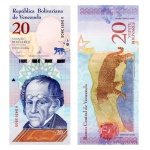 Venezuela - Cédula de 20 Bolivares Soberanos 2018 - P-104a - Simon Rodriguez - Flor de Estampa
