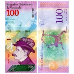 Venezuela - Cédula de 100 Bolivares Soberanos 2018 - P-106a - Ezequiel Zamora - Flor de Estampa
