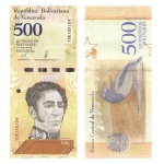 Venezuela - Cédula de 500 Bolivares Soberanos 2018 - P-108a - Simon Bolivar - Flor de Estampa