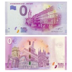 Zero Euro - Alemanha - Cédula de 0 Euro 2017 - Kramerbrucke / Erfurt. Cédula original europeia emitida com autorização da Comunidade Econômica Europeia no valor de ZERO EURO em estado flor de estampa