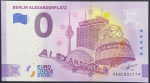 Zero Euro - Alemanha - Cédula de 0 Euro 2021 - Berlim Alexanderplatz . Cédula original europeia emitida com autorização da Comunidade Econômica Europeia no valor de ZERO EURO em estado flor de estampa
