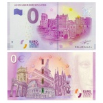 Zero Euro - Alemanha - Cédula de 0 Euro 2017 - Heidelberguer Schloss. Cédula original europeia emitida com autorização da Comunidade Econômica Europeia no valor de ZERO EURO em estado flor de estampa