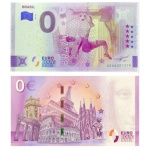 Zero Euro - Brasil - Cédula de 0 Euro 2022 - Copa do Mundo. Cédula original europeia emitida com autorização da Comunidade Econômica Europeia no valor de ZERO EURO em estado flor de estampa