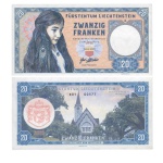 Liechtenstein - Cédula de 20 Francos 2020 - Fantasia / Test Note - Emissão Privada - Flor de Estampa