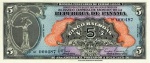 Panamá - Cédula Fantasia de 5 Balboas 1941 Flor de Estampa - América