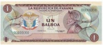 Panamá - Cédula Fantasia #Ensaio# 1 Balboa 1966 Flor de Estampa -  América