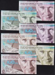 Turquia - Fantasia - Série completa com 6 Cédulas de Zero Euro TURKISH FANTASY BANK em estado Flor de estampa - Série numerada - Todas as cédulas com amesma numeração - MKA 000572