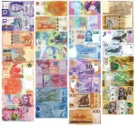 MUNDO - FANTASIA - Conjunto com 16 réplicas das notas mais bonitas do mundo, segundo "Bank Note of the Year Award" de 2018 - Kit com 16 réplicas das notas mais bonitas do mundo, segundo "Bank Note of the Year Award" de 2018.Há 15 anos que a Sociedade Internacional de Notas Bancárias (IBNS, na sigla em inglês) vota as melhores e mais bonitas notas do mundo e entrega o prémio Bank Note of the Year Award ao banco vencedor.São elas:Argentina - 50 PesosArmênia - 50.000 DramsAustrália - 50 DolaresBahamas - 20 DolaresBolívia - 20 BolivianosCanadá - 10 DolaresSuiça - 200 Francos SuiçosChina - 50 YuansHong Kong - 1.000 DolaresMéxico - 500 PesosMauritânia - 50 OuguiyasNoruega - 500 KronersRussia - 100 RoublesIlhas Salomão - 40 DolaresSão Tomé e Príncipe - 200 DobrasVenezuela - 100 BolívaresObs.: Algumas delas são em polímero, mas as réplicas vão todas em papel normal. Réplicas produzidas em impressoras laser de grande porte.
