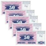 Bósnia Herzegovina - 5 Cédulas de 50 Dinara 1992 - P-12a - FE