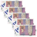 Macedonia do Norte - 5 Cédulas de 10 Denari 2018 - Polímero - P-25a - FE