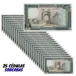 Libano - 25 Cédulas de 250 Livres 1986 - P-67e - Módulo Grande - Soberbas