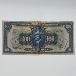 Cédula 100 mil Réis Tesouro Nacional, 106° estampa. Estampa e série separados R111D. C/carimbo, recolhida. Oferta!!! - MBC/S