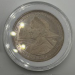 Moeda Gibraltar, 1 coroa, 1980. 80 aniversário da mãe da rainha Elisabeth II. Prata 925, 28.28 g - FC
