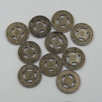 10 fichas passagem de bonde, década de 30. Circulou como dinheiro. Oferta