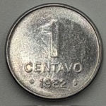 Moeda sojinha, 1982, 1 centavo - SOB