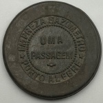 Ficha de onibus, extinta empresa `gazometro`. Medindo 30 mm