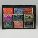 Áustria, 1933. 9 etiquetas diferentes. Alguns com mancha das charneiras