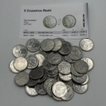 50 moedas de 5 cruzeiros reais. Fauna arara. 1993 e 1994. Oferta!!!