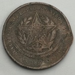 Moeda 20 réis, 1898. Escassa