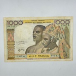 Cédula West African States, 1000 francos 1959 - SOB