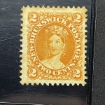 Selo America Novo Brunswick novo sem goma yvert n 5 valor 25 euros