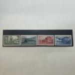 Selo Suiça festa nacional 1948 novos com óxido, yv 457 até 460