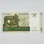 Cédula Madagascar, 200 ariary, 2004 - FE