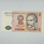 Cédula Peru, 100 intis, 1987. Pick 133 - FE