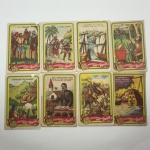 Estampa eucalol série 167 6, 4 (rasgadura superior), 3 e 2 série 168 estampas 2, 4, sendo 5 e 6 com Rasgadura bordo superior