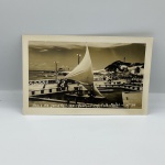 Cartão postal antigo. Praça da Jangada - areia preta. `Real foto`. Natal Rio Grande do Norte. Uniface