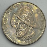 Moeda Panamá República, 1 balboa, 1979. Vasco Nunes de Balboa. Cuproníquel - FC