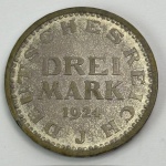 Moeda Alemanha Rep. De Weimer 5 marcos 1924J FC
