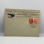 Envelope Varig 1° voo Porto Alegre- Livramento e vice-versa. 19/04/1932