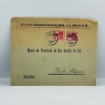 Envelope Banco Alemão Berlin para Banco da Província do Rio Grande do Sul, 1913
