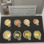 Vaticano 2009, cartela c/ 8 moedas euro, FC Probe