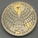 Alemanha 1973, prata 625, 11,2g, 29mm