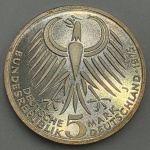 Alemanha 1975, prata 625, PROOF,  11,2g, 29mm