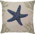Capa para almofada com zíper invisível, feita em linhão crú com impressão na frente de Estrela do Mar e verso liso. Tecido em Linhão 100% Poliéster. Dimensões da Capa: 45 cm X 45 cm. Não acompanha enchimento.
