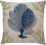 Capa para almofada com zíper invisível, feita em linhão crú com impressão na frente de Gorgônia e verso liso. Tecido em Linhão 100% Poliéster. Dimensões da Capa: 43 cm X 43 cm. Não acompanha enchimento.